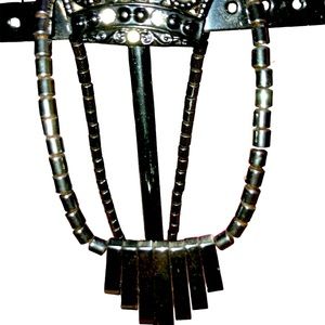 All Black Stone Necklace